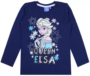 Granatowa, dziewczęca bluzka Elsa Kraina Lodu - Bluzki damskie - miniaturka - grafika 1