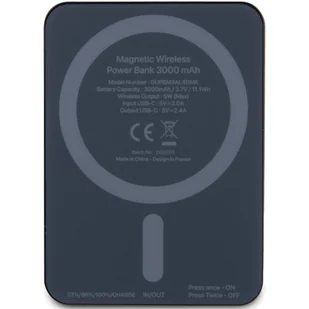 Guess Powerbank indukcyjny 5W GUPBM3AL4DMK 3000mAh czarny/black MagSafe 4G Strassed Metal Logo - Powerbanki - miniaturka - grafika 8