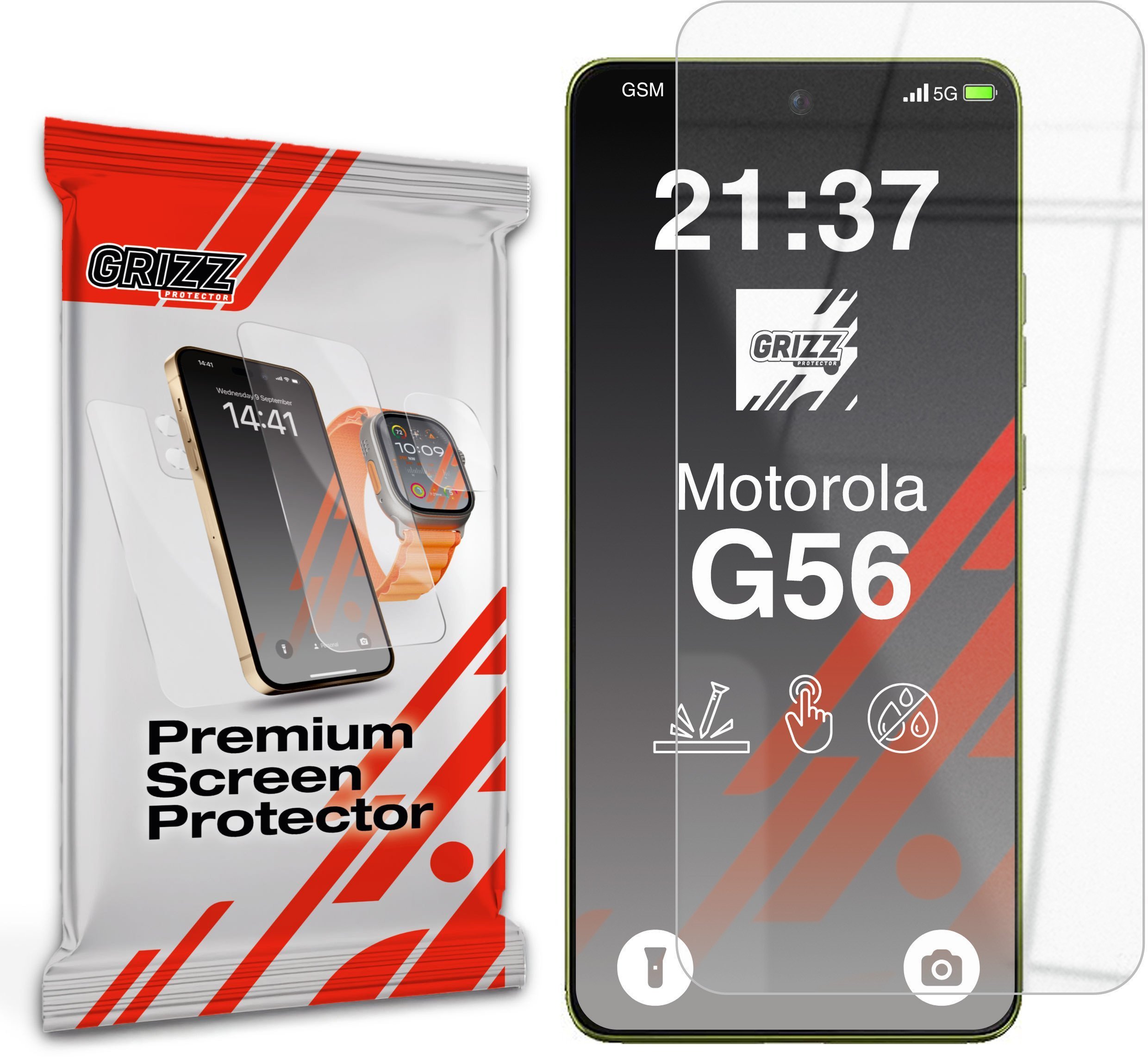Szkło hybrydowe GrizzGlass HybridGlass do Motorola Moto G56