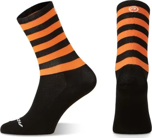 Accent Skarpetki kolarskie Accent Stripe Long, czarno-pomarańczowe, XL 45-46 - Skarpety termoaktywne - miniaturka - grafika 1