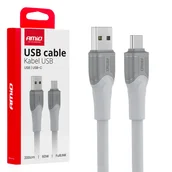 Ładowarki samochodowe - Kabel do ładowania usb-a usb-c 60w 200cm fulllink transmisja danych amio-04290 - miniaturka - grafika 1