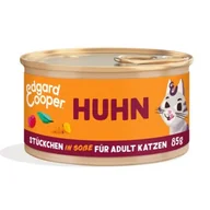 Mokra karma dla kotów - Edgard & Cooper mokra karma dla kota Adult kawałki w sosie Kurczak 18x85 g - miniaturka - grafika 1