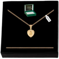 Biżuteria dla dzieci - Złoty Łańcuszek+Medalik 585/925 Prezent Na Komunię Chrzest + Grawer Gratis - miniaturka - grafika 1