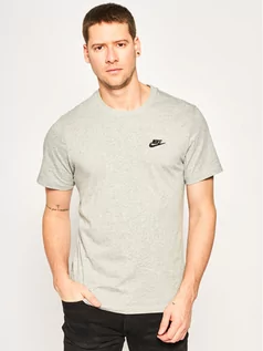 Koszulki męskie - Nike T-Shirt Sportswear Club AR4997 Szary Standard Fit - grafika 1