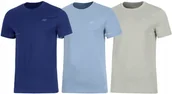 Koszulki męskie - 4F ZESTAW 3szt. 3-PAK MÄSKA KOSZULKA T-SHIRT 100% BAWEĹNA / rozm L - miniaturka - grafika 1