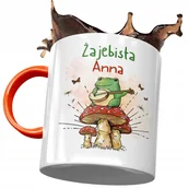 Kubki - Kubek Pomarańczowy Dla Anny Przyjaciółki Prezent z Nadrukiem ze Zdjęciem+ Opakowanie na prezent (wzór 01) - miniaturka - grafika 1