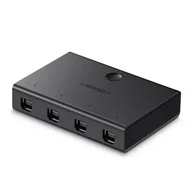 Huby USB - UGREEN Ugreen 2 In 1 Out przełącznik z 2 portami USB 2.0, do drukarki i skanera, czarny - miniaturka - grafika 1
