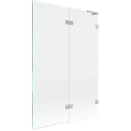 Parawany nawannowe - Mexen Lunar L parawan nawannowy 2-skrzydłowy prawy 120 x 150 cm, transparent, nikiel szczotkowany - 897L-120-100-97-00-P - miniaturka - grafika 1