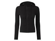 Swetry damskie - esmara® Sweter damski z kapturem (Czarny, S(36/38)) - miniaturka - grafika 1