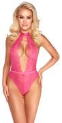 Bielizna erotyczna damska - Kissable Delicate Lace Body 2643596 Pink L/XL - miniaturka - grafika 1