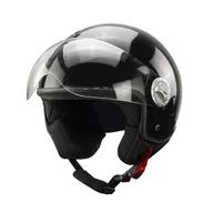 Kaski motocyklowe - Kask Na Skuter Motocyklowy Otwarty Bb 592 L Czarny Połysk - miniaturka - grafika 1