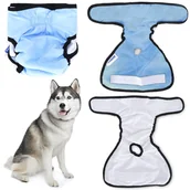 Maty do nauki czystości - Pielucha Dla Psa Wielokrotnego Użytku Wielorazowa Niebieska M - miniaturka - grafika 1