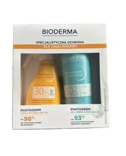 Bioderma Photoderm Zestaw Spray Invisible SPF30 + Krem-żel Apres Soleil, 300 ml+ 500 ml - Zestawy kosmetyków damskich - miniaturka - grafika 1
