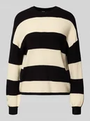 Swetry damskie - Sweter z dzianiny o luźnym kroju z mieszanki wiskozy model ‘ATIA’ - miniaturka - grafika 1