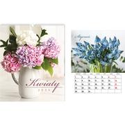 Kalendarze - Kalendarz ścienny planszowy 33.5x40 Kwiaty INTERDRUK - miniaturka - grafika 1