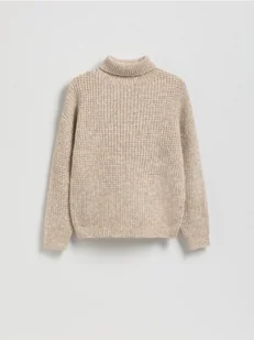 Reserved - Golf z domieszką wełny - złamana biel - Bluzy dla chłopców - miniaturka - grafika 1