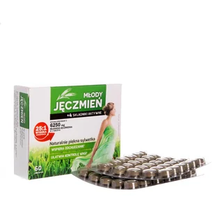 Colfarm Młody jęczmień 250mg 60 szt. - Odchudzanie i oczyszczanie - miniaturka - grafika 2