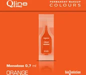 Pozostałe akcesoria kosmetyczne - Jednorazowy pigment do makijażu permanentnego Bioevolution Orange Qline Pro 0,7ml monodose - miniaturka - grafika 1