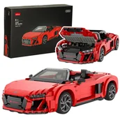 Zabawki zdalnie sterowane - Klocki Konstrukcyjne AutoRC 1:14 Audi R8 Spyder 1440 Elementów Rastar 93800 Rastar - miniaturka - grafika 1