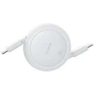 Kable USB - Kabel USB-C - USB-C  BASEUS Free2Pull Mini 60W 1 m Biały - miniaturka - grafika 1