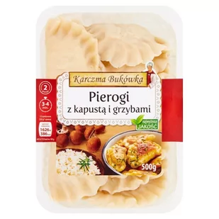 Karczma Bukówka Pierogi z kapustą i grzybami 500 g - Szybkie dania obiadowe - miniaturka - grafika 1