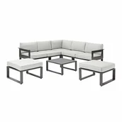 Meble ogrodowe - Meble ogrodowe zestaw Odyssea szare Naterial - miniaturka - grafika 1