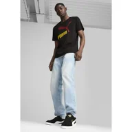 Buty trekkingowe damskie - Sneakersy zamszowe unisex PUMA Club II PUMA Black White Gold - miniaturka - grafika 1