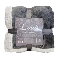 Narzuty - Koc/narzuta LOUIS ciemny szary - miniaturka - grafika 1