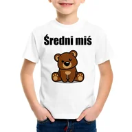 Koszulki dla chłopców - Średni miś - koszulka dziecięca - miniaturka - grafika 1