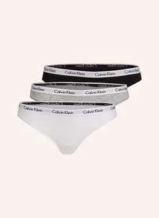 Majtki damskie - Calvin Klein Figi Carousel, 3 Szt. W Opakowaniu schwarz - grafika 1