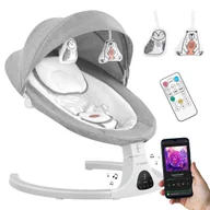 Leżaczki i huśtawki - Elektryczny bujaczek-leżaczek tulano astrid 35, automatyczne bujanie, bluetooth, jasnoszary - miniaturka - grafika 1