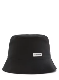 Calvin Klein - Męski dwustronny bucket hat, czarny - Czapki męskie - miniaturka - grafika 1