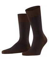 Skarpetki damskie - FALKE Mężczyźni Skarpety Oxford Stripe M SO Bawełna z wzorem 1 Para, Brązowy (Chestnut 5540), 45-46 - miniaturka - grafika 1