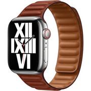 Akcesoria do smartwatchy - Apple Pasek z karbowanej skóry w kolorze umbry 41 mm M/L - miniaturka - grafika 1