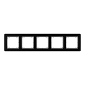 Wyłączniki światła i elektryczne - Ramka pięciokrotna Czarne szkło SEDNA DESIGN SCHNEIDER ELECTRIC - miniaturka - grafika 1