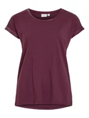 Koszulki i topy damskie - Vila Koszulka "Dreamers" w kolorze bordowym - miniaturka - grafika 1