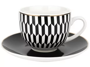 Filiżanka porcelanowa Florina Black Avenue Chanella 240 ml czarno-biała - Filiżanki - miniaturka - grafika 1