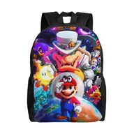 Torby na laptopy - Super Mario Odyssey Unisex Plecak Tornister na laptopa Tornister studencki Lekki podstawowy plecak dla dorosłych nastolatków 16.1 X 11.8 X 4.5inches - miniaturka - grafika 1