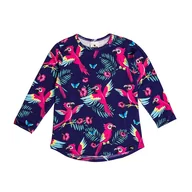 Bluzki dla chłopców - Longsleeve Fioletowa Papuga - miniaturka - grafika 1