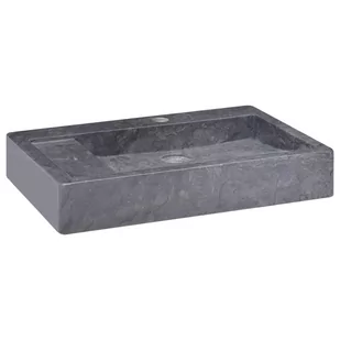 vidaXL Lumarko Umywalka, czarna, 58x39x10 cm, marmurowa 149160 - Umywalki - miniaturka - grafika 1
