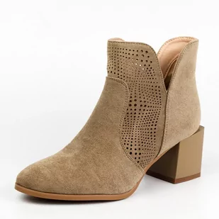 Botki damskieM. Daszyński SA217-6 c. beż - Moda i Uroda OUTLET - miniaturka - grafika 1