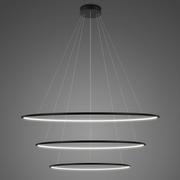 Lampy sufitowe - Altavola Design Ledowe Okręgi lampa wisząca 130W czarna LA075/P_100_in_3k_black_dimm - miniaturka - grafika 1