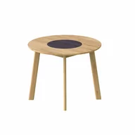 Stoły - Stół okrągły drewniany ze schowkiem 95 cm BÓN - miniaturka - grafika 1