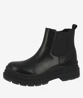 Botki damskie - TOM TAILOR BOTKI DAMSKIE CZARNE NA ZAMEK ZA KOSTKĘ 36 Ż7A - miniaturka - grafika 1