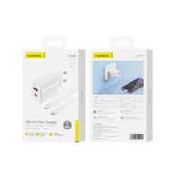 Ładowarki do telefonów - FONENG ładowarka sieciowa EU66 PD 20W 1xUSB-C + 1xUSB QC3.0 + kabel USB-C - Lightning Biały - miniaturka - grafika 1