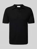 Koszulki męskie - Koszulka polo o kroju regular fit z efektem szydełkowym model ‘LINO’ - miniaturka - grafika 1
