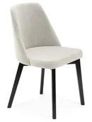 Krzesła - Jasnoszare krzesło tapicerowane na czarnych nogach - Fima 3X - miniaturka - grafika 1