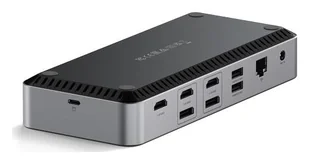 Satechi Triple 4K Display Mac/Windows OS 2x DP 1.4 4K/60 Hz 3x HDMI 2.0 4K60 Hz USB 3.1 USB-C 3.1 2x USB 3.0 USB-C 3.0 RJ-45 ST-D4KTM-EU - Stacje dokujące i replikatory portów - miniaturka - grafika 1