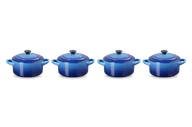 Zestawy garnków i patelni - Le Creuset ZESTAW 4 MINI COCOTTE 10CM AZURE - miniaturka - grafika 1