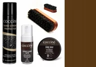 Środki do obuwia i ubrań - BRĄZOWY ZESTAW 4W1 PASTA CLEANER IMPREGNAT SZCZOTA - miniaturka - grafika 1